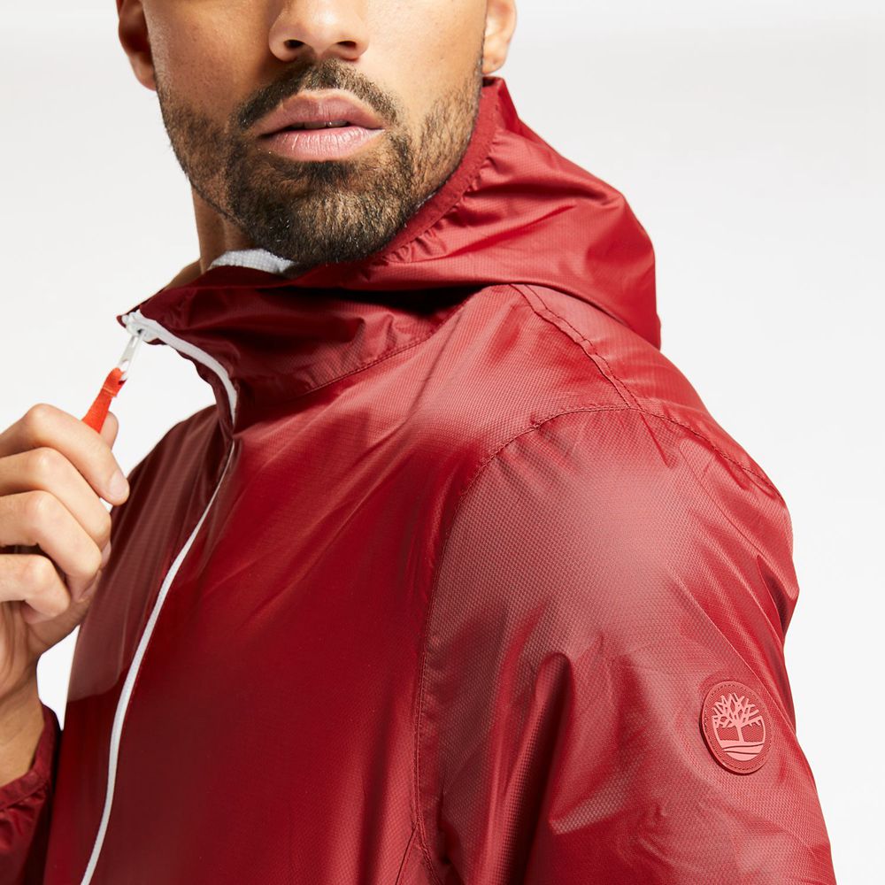 Chaquetas Timberland Hombre Mt. Franklin Waterproof Packable Shell Rojas - Chile ITV-724519